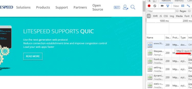LiteSpeed5.2版正式支持QUIC連接